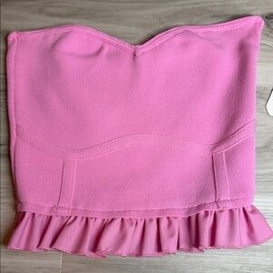 NWT Altar'd State Pink Ruffle Crop Tube Top size XS